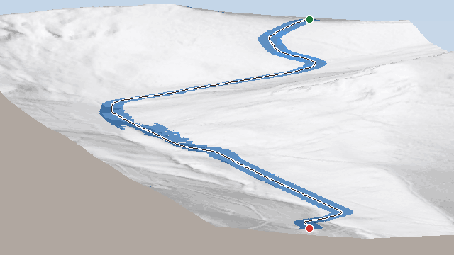 Vue 3D de la piste Barbossine