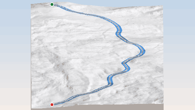 Vue 3D de la piste L'Éclipse