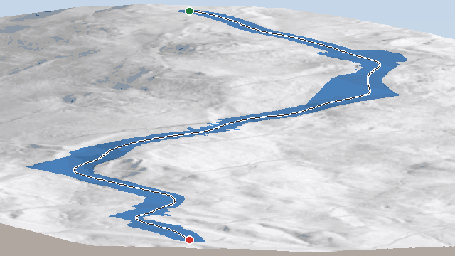 Vue 3D de la piste Jean Blanc