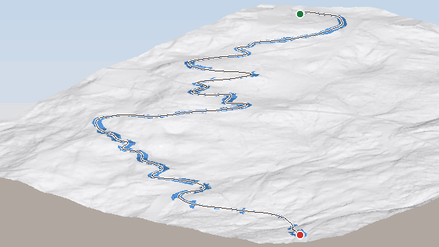 Vue 3D de la piste Plan Fontaine