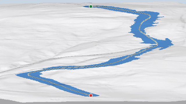 Vue 3D de la piste Chardons