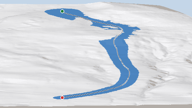 Vue 3D de la piste Entre Deux Nants