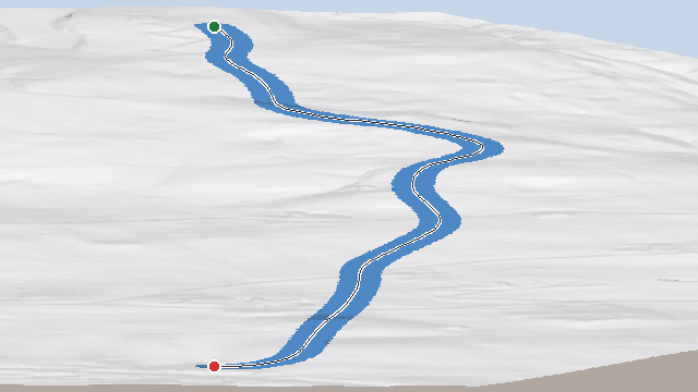 Vue 3D de la piste La Grange