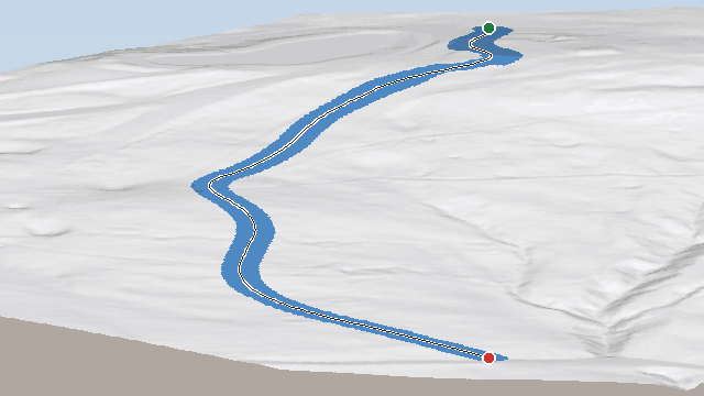 Vue 3D de la piste La Varoche