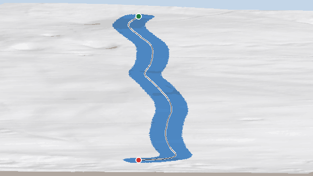 Vue 3D de la piste Paravy