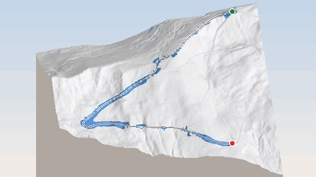 Vue 3D de la piste Renard