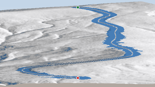 Vue 3D de la piste Boënet