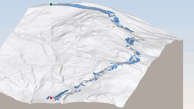 Vue 3D de la piste Mouille Bourdeau