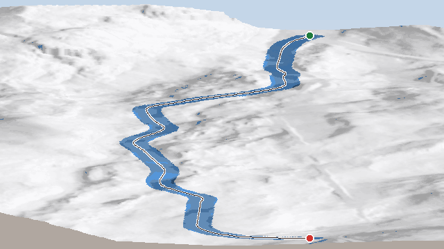 Vue 3D de la piste Blanchon