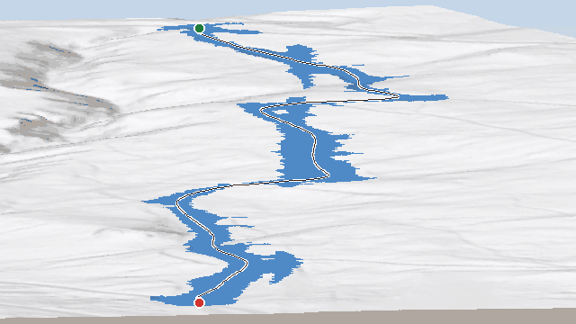 Vue 3D de la piste Chalets