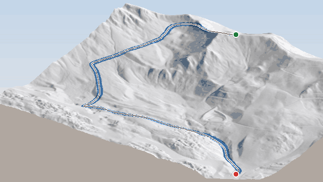 Vue 3D de la piste Gavotte