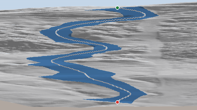 Vue 3D de la piste Hara Kiri