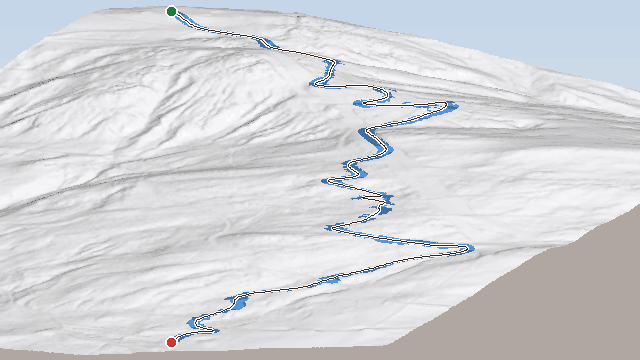 Vue 3D de la piste Montalbert