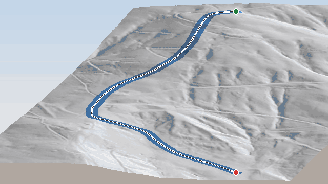 Vue 3D de la piste La Combe