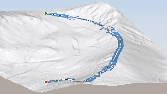 Vue 3D de la piste Clapierre