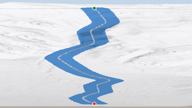 Vue 3D de la piste Robert Blanc