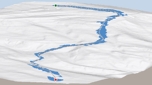 Vue 3D de la piste Violettes