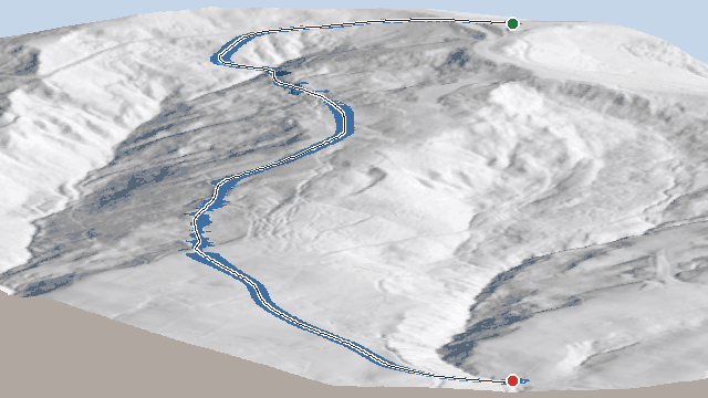 Vue 3D de la piste Mouillettes