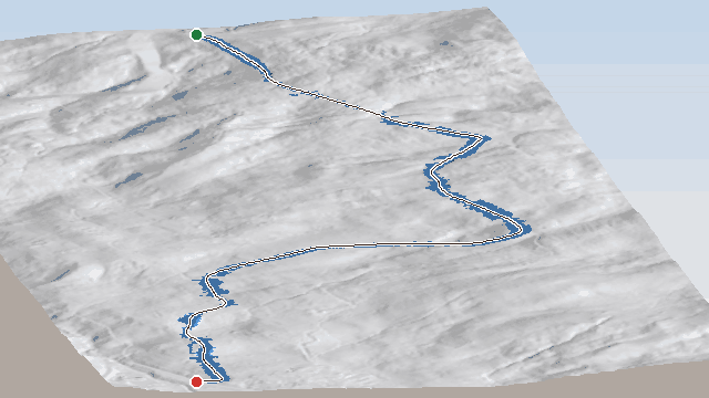Vue 3D de la piste Raffort