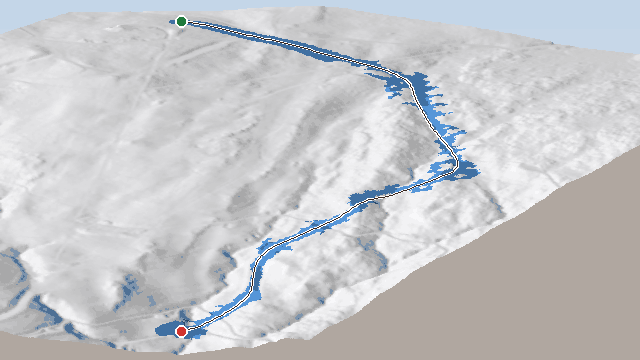 Vue 3D de la piste Les Auges
