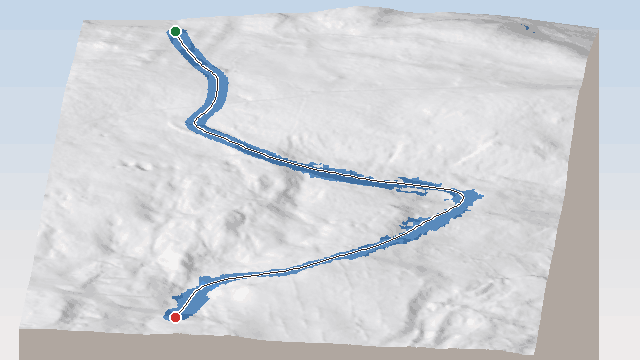 Vue 3D de la piste Fontaines