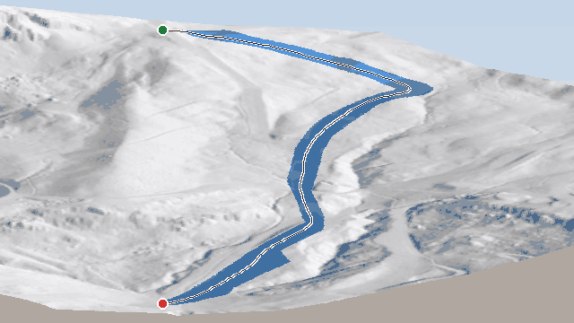 Vue 3D de la piste Bois des Coqs