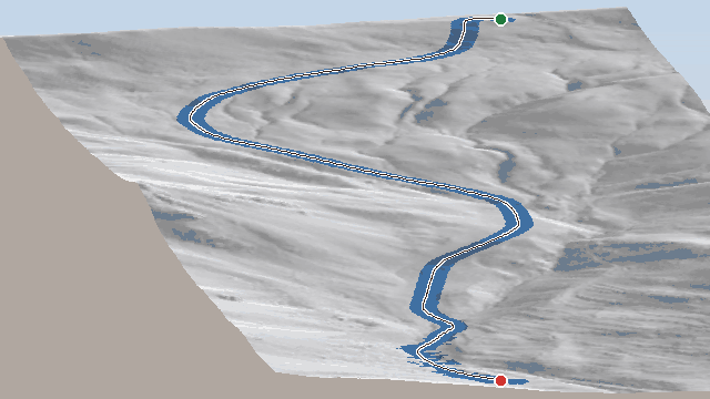 Vue 3D de la piste Cucumelle