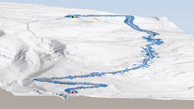 Vue 3D de la piste Bovenières